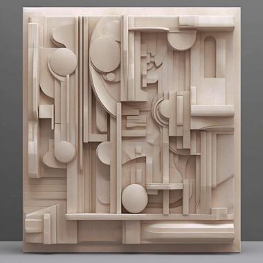 Patterns and decorations Richard Meier 3 3d model